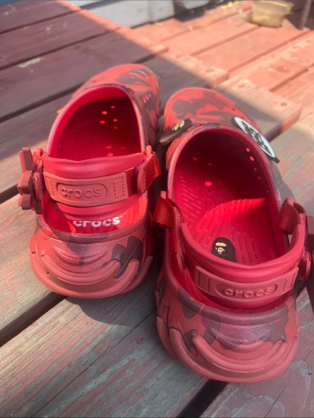A Bathing Ape x Crocs men’s 12 Red Camo Classic Clog